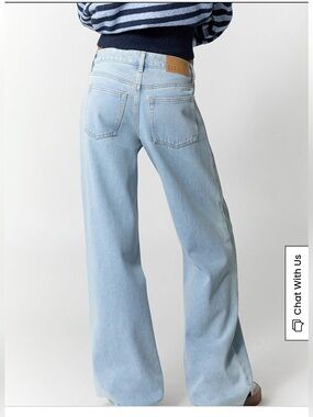 PacSun Light Blue High-Rise Wide Leg Jeans